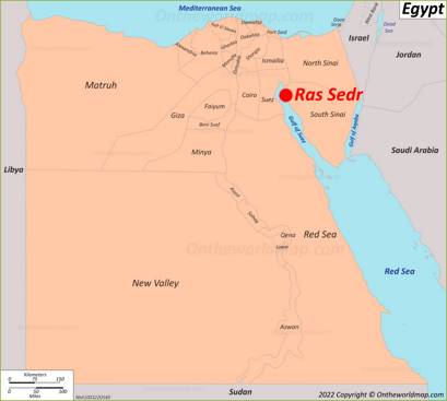 Ras Sedr Location on the Egypt Map
