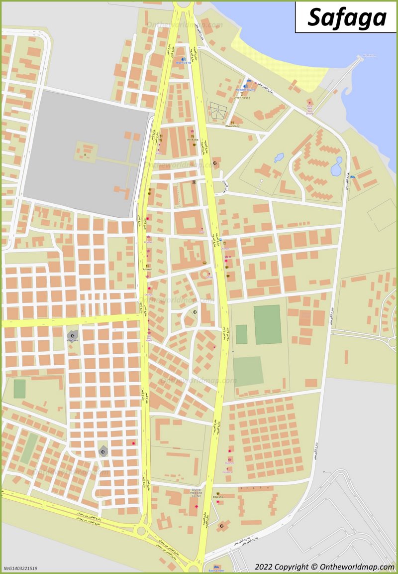 Safaga Town Centre Map