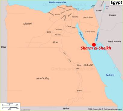 Sharm el-Sheikh Location on the Egypt Map