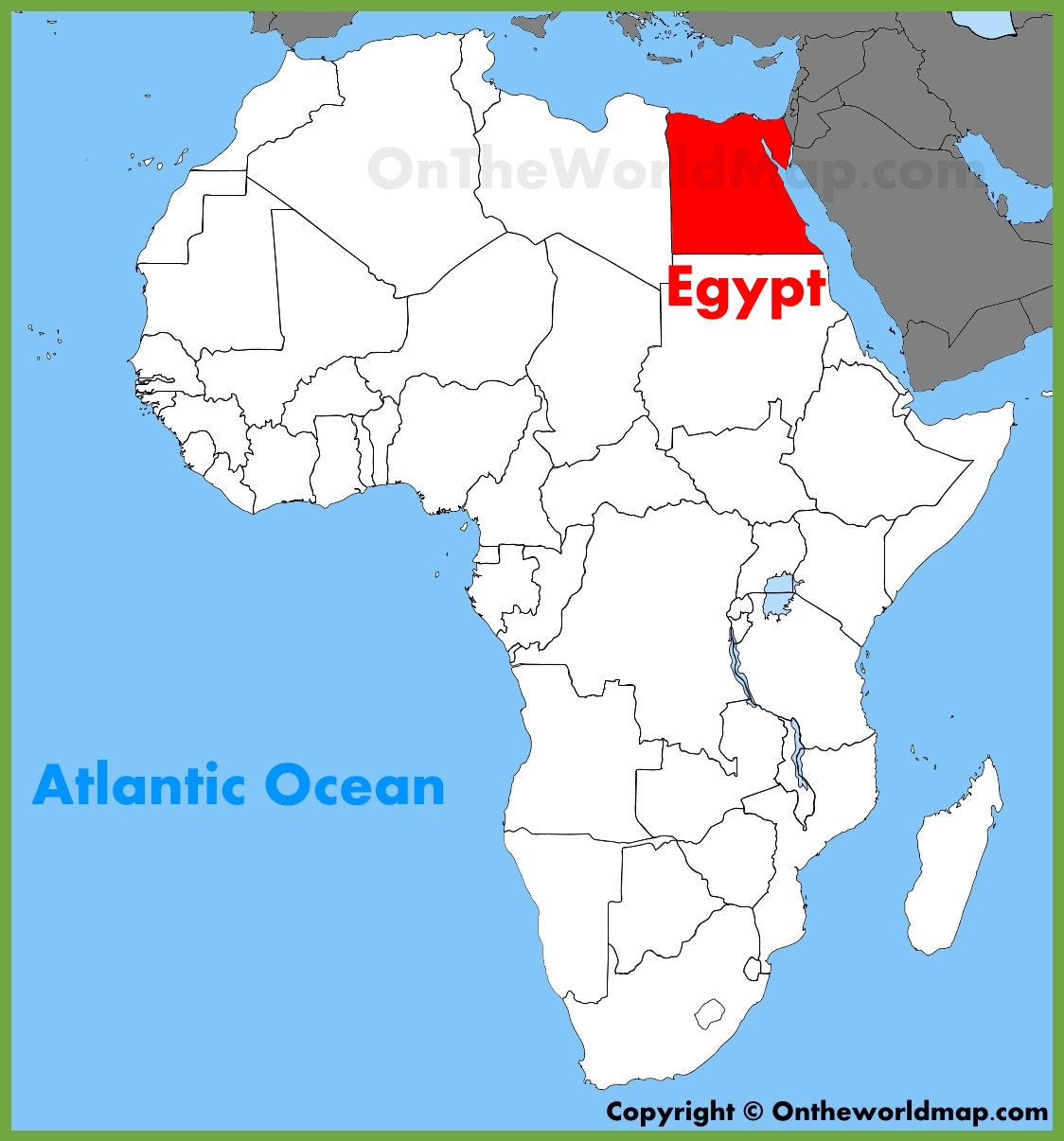 where is egypt located in the world map Egypt Location On The Africa Map where is egypt located in the world map