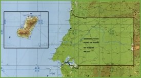 Topographical map of Equatorial Guinea