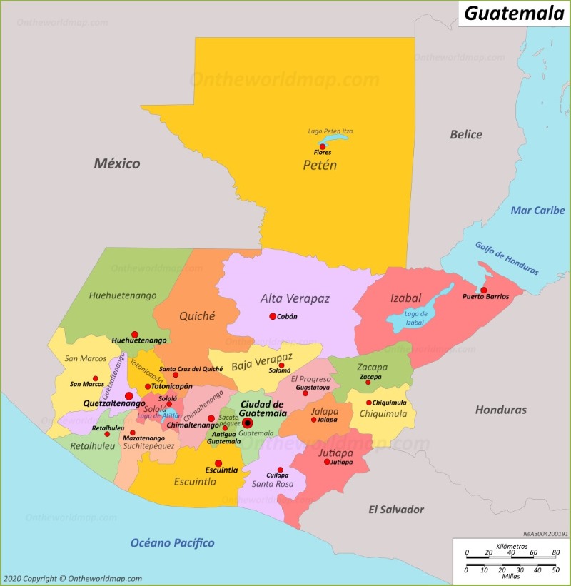 Mapa de Guatemala | Guatemala Mapas