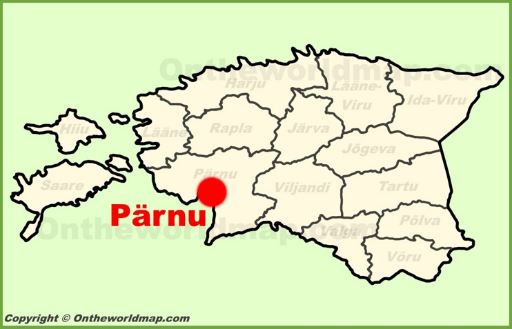 Pärnu location on the Estonia Map