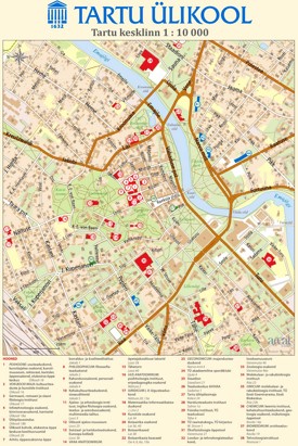 Tartu tourist map