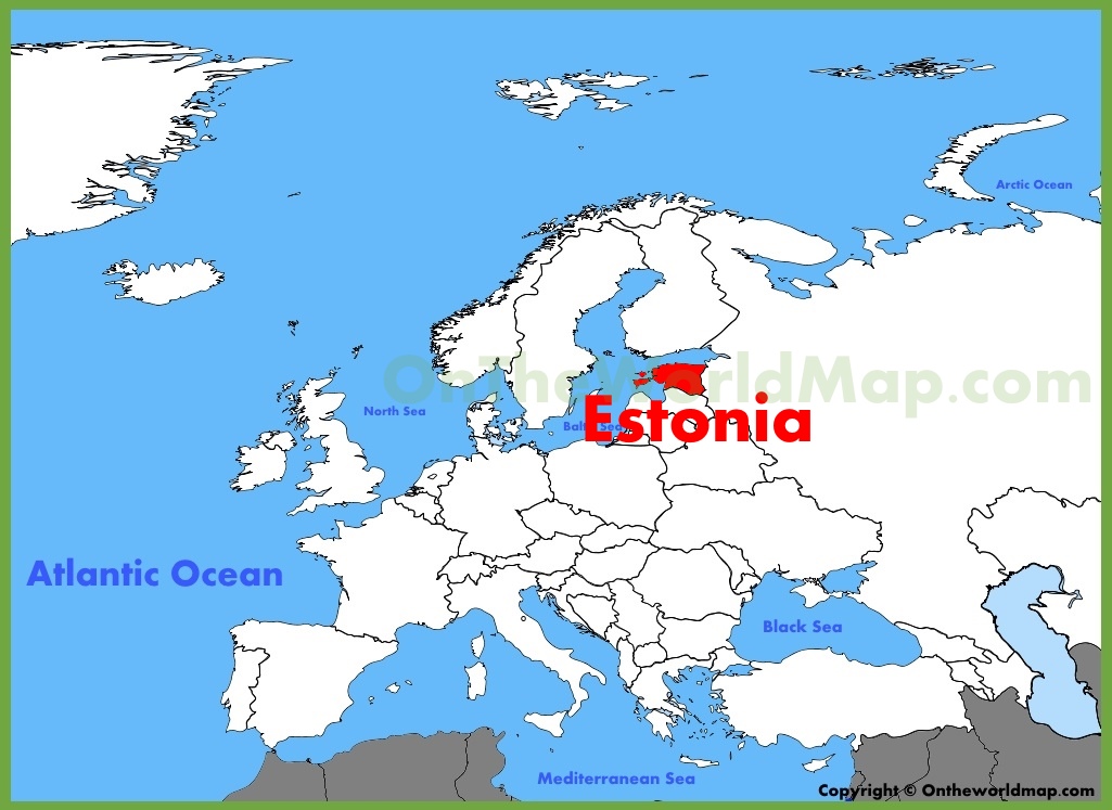 estonia on map of europe Estonia Location On The Europe Map estonia on map of europe