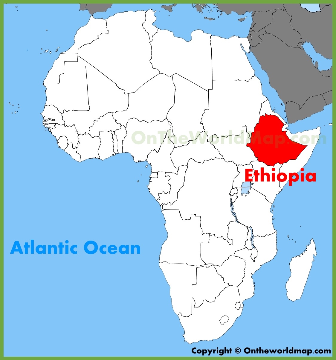 Ethiopia Location On The Africa Map