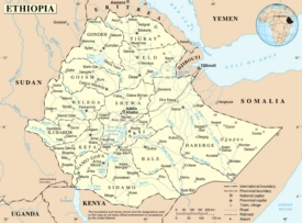 Ethiopia political map