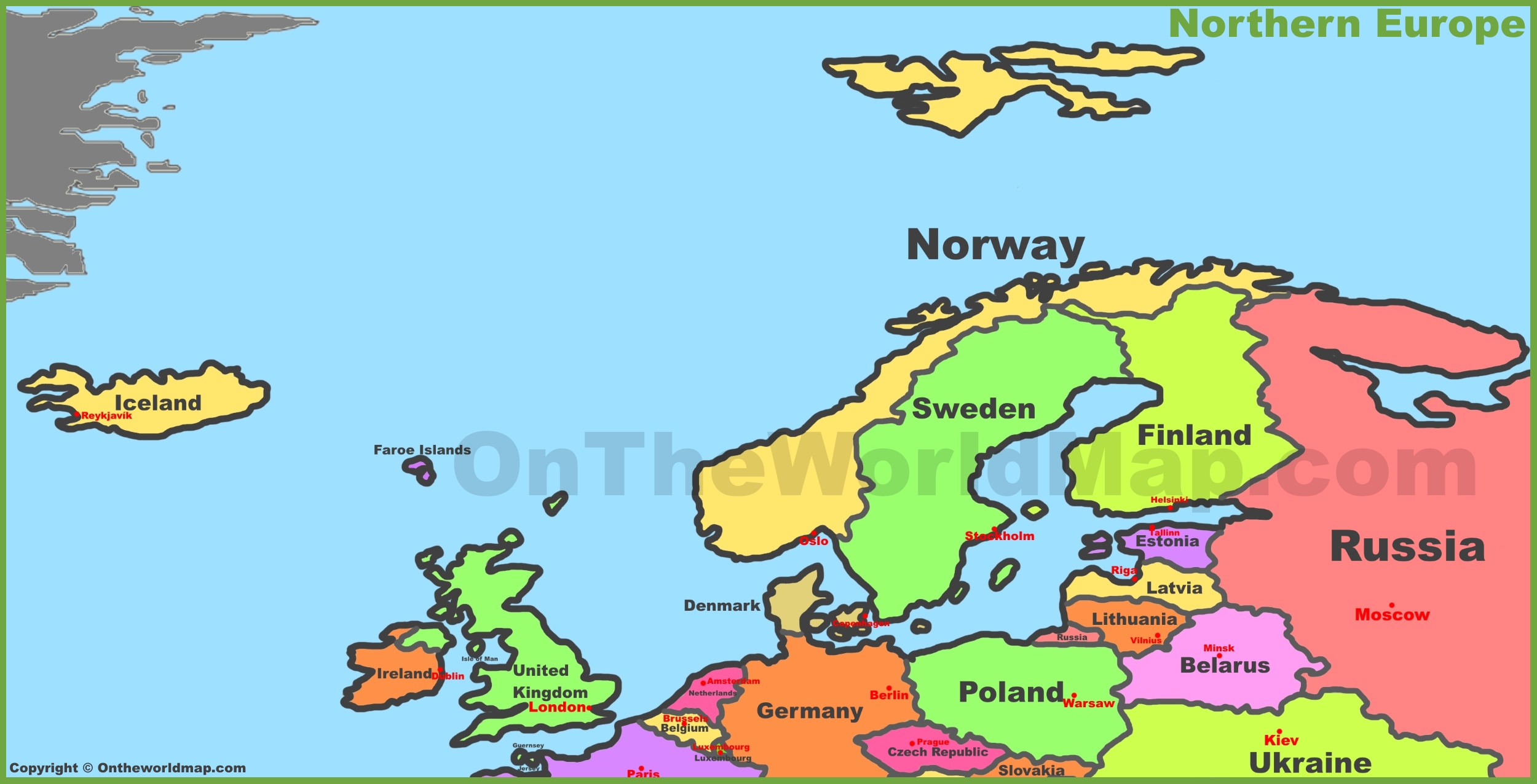 Map Of Northern Europe