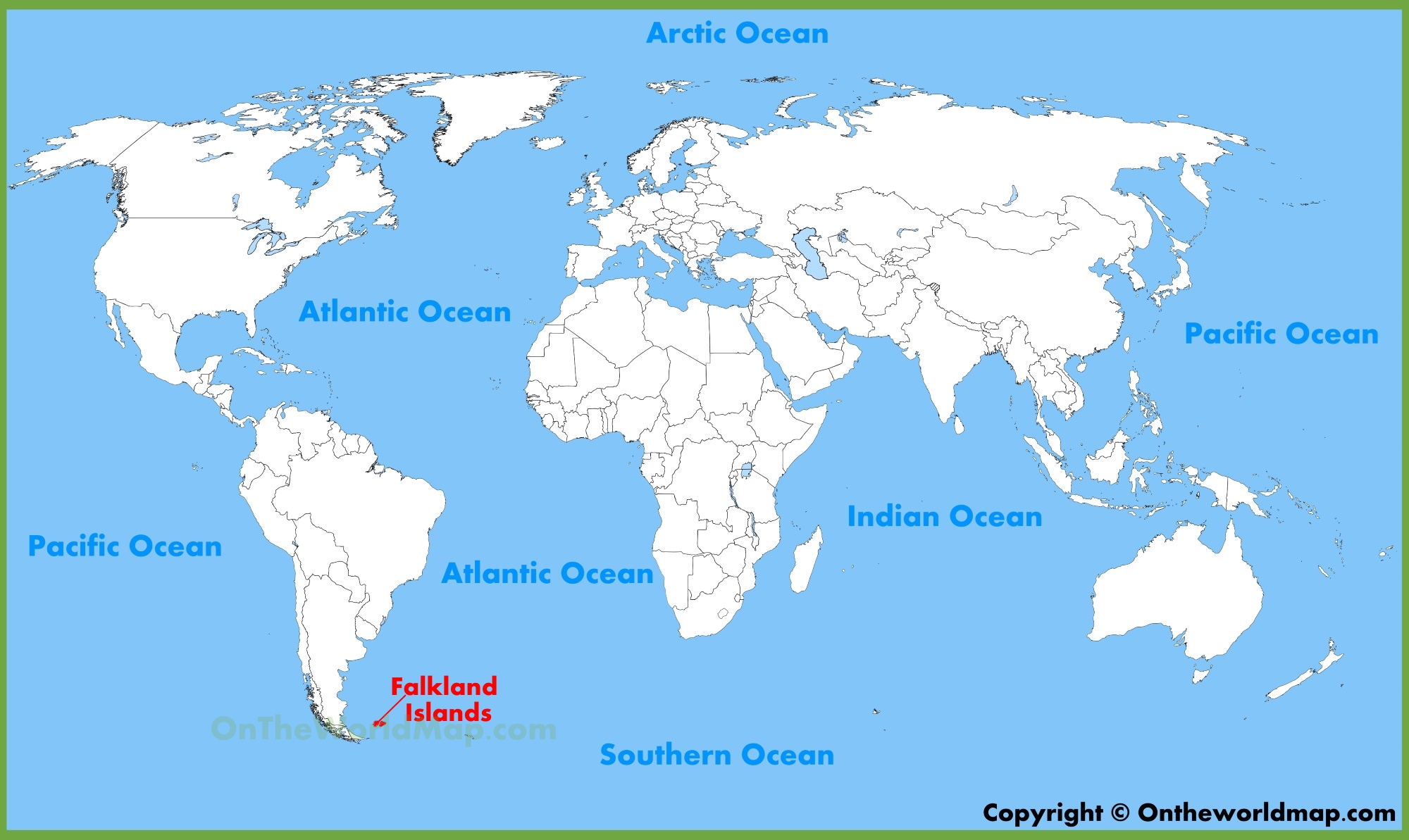 Falkland Islands Location On The World Map