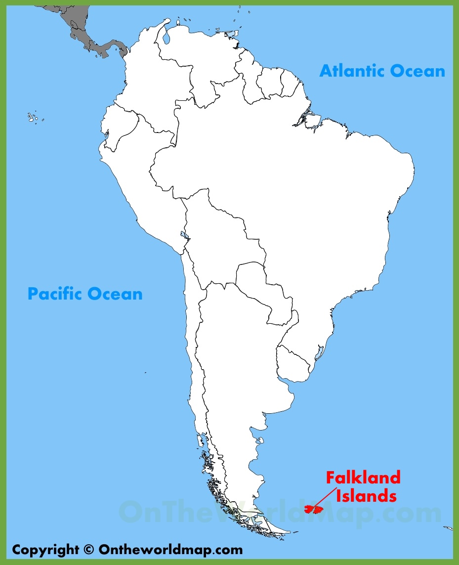 falkland islands on world map Falkland Islands Location On The South America Map falkland islands on world map