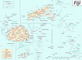 Large detailed map of Fiji