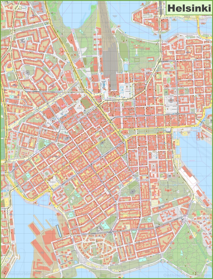 Helsinki city centre map