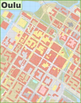 Oulu city center map