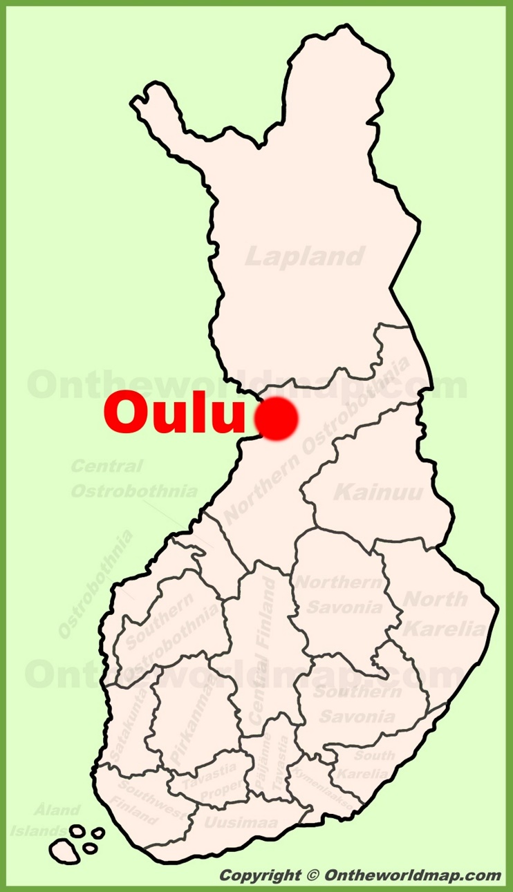 Oulu location on the Finland Map