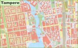 Tampere city center map