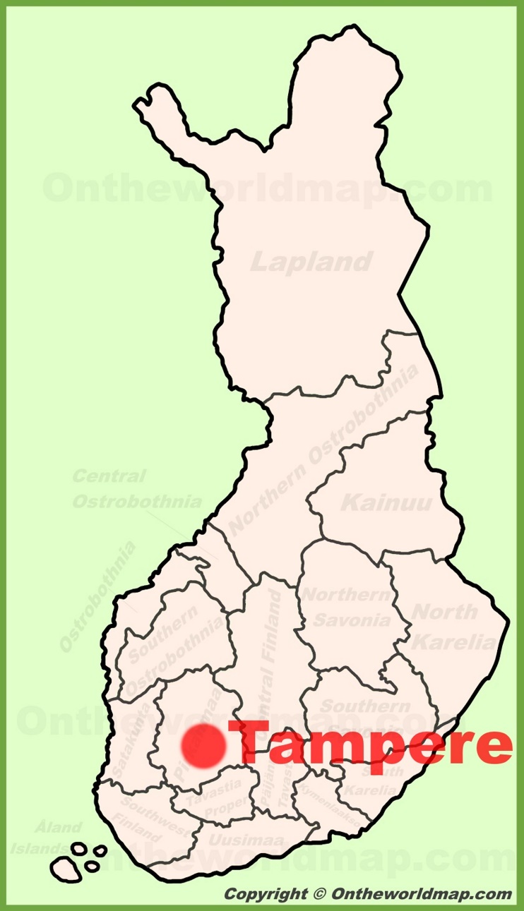 Tampere location on the Finland Map
