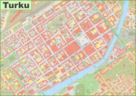 Turku city center map