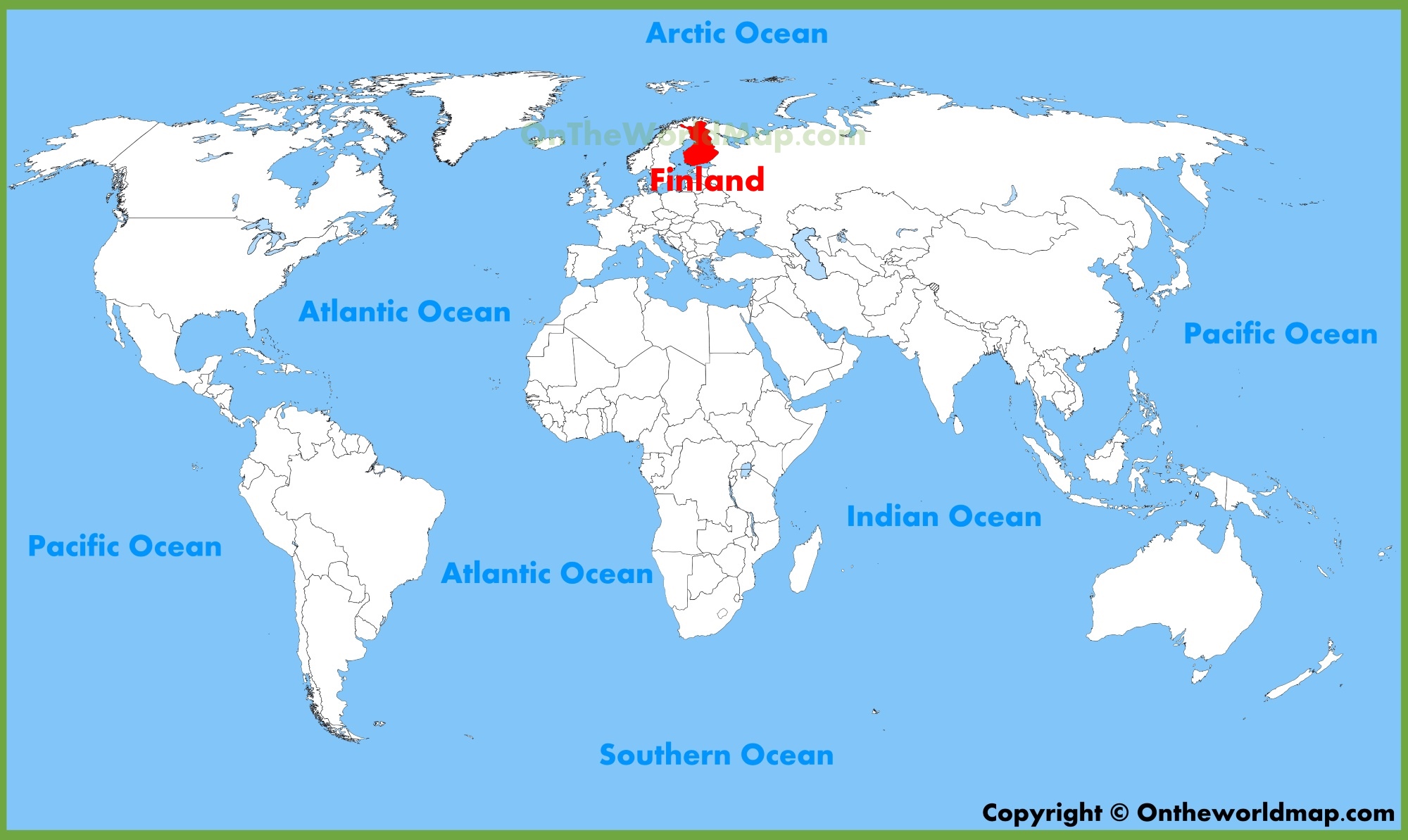 Finland Location On The World Map