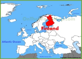 Finland location on the Europe map