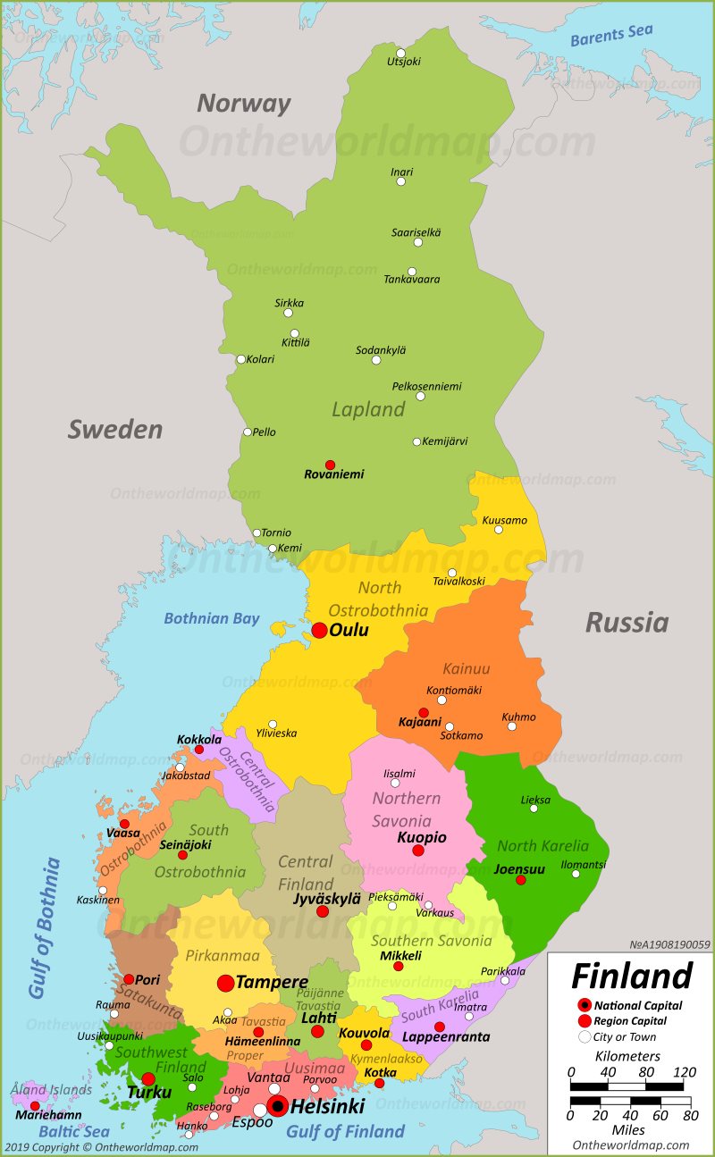Finland In The Map | Map Of West