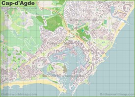 Cap d'Agde map