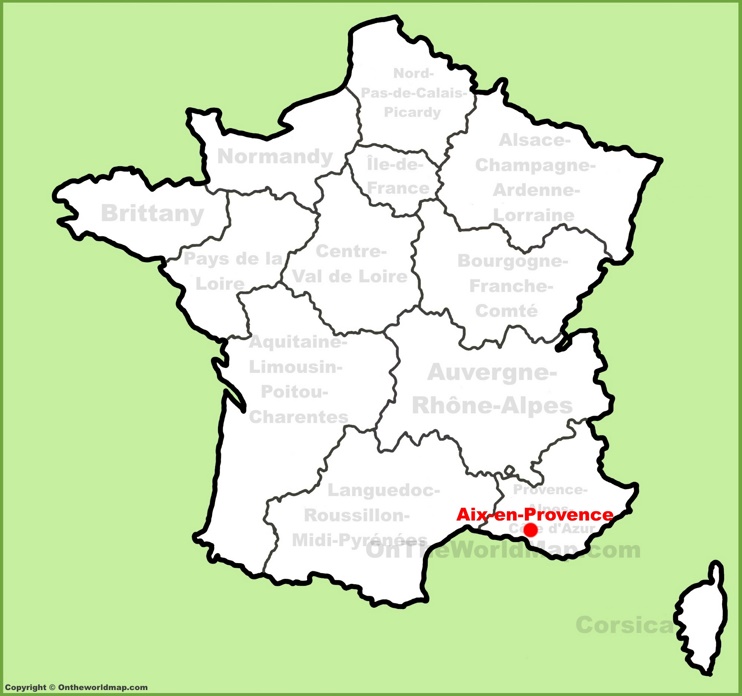 Aix-en-Provence location on the France map