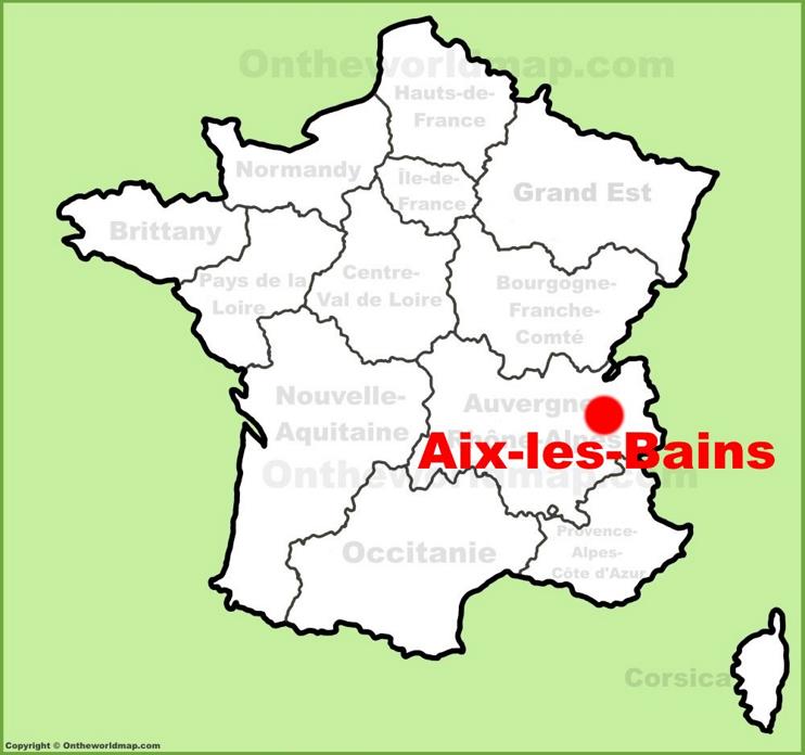 Aix-les-Bains location on the France map