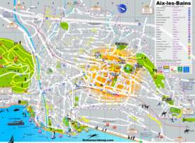Aix-les-Bains Tourist Map