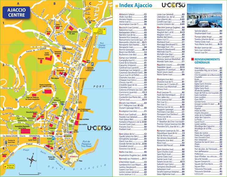 Ajaccio City Centre map