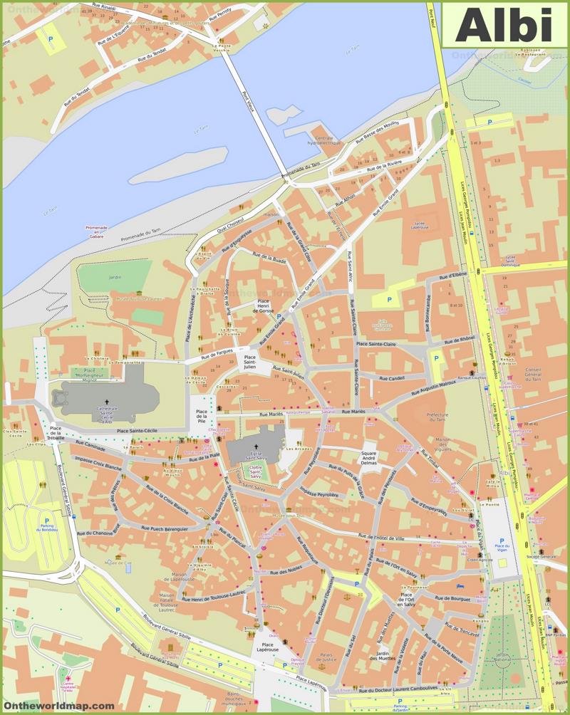 Albi City Centre Map