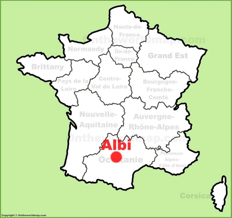 Albi location on the France map