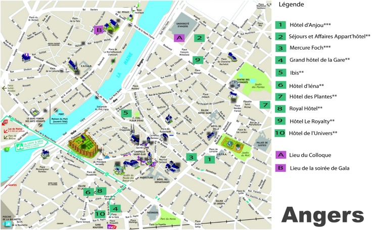 Angers hotel map