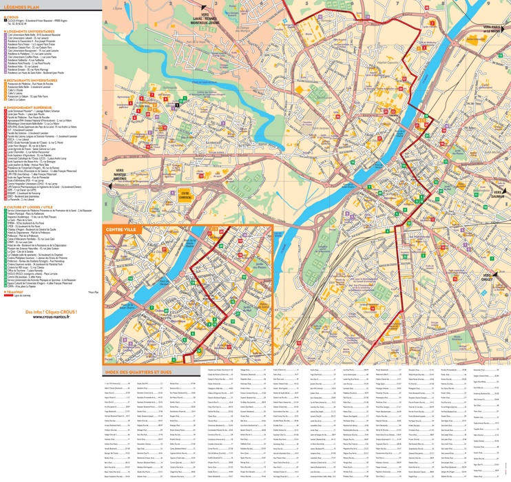 Angers tourist attractions map