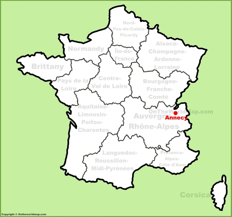 Annecy location on the France map