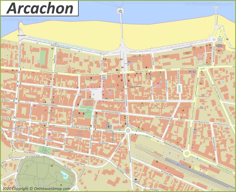 Arcachon City Centre Map