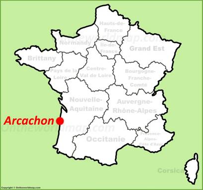 Arcachon Location Map