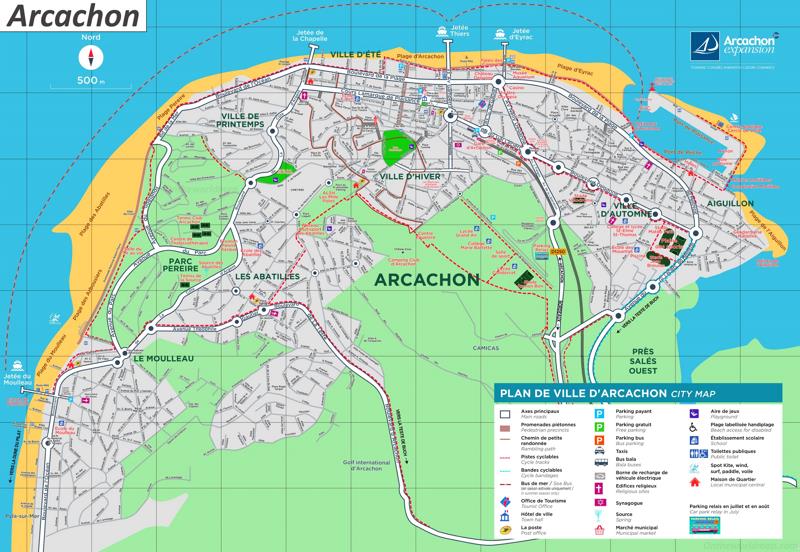 Arcachon Tourist Map