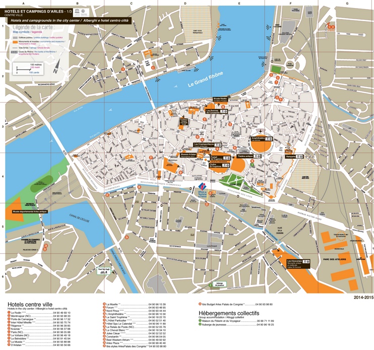 Arles hotel map