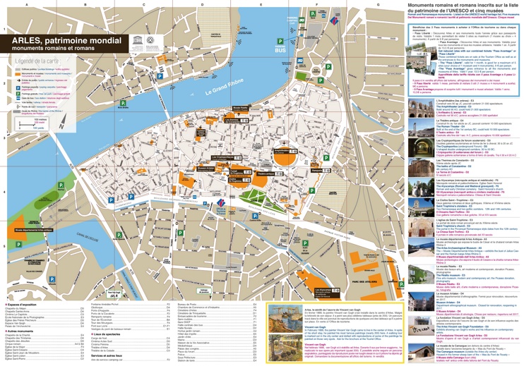 Arles sightseeing map