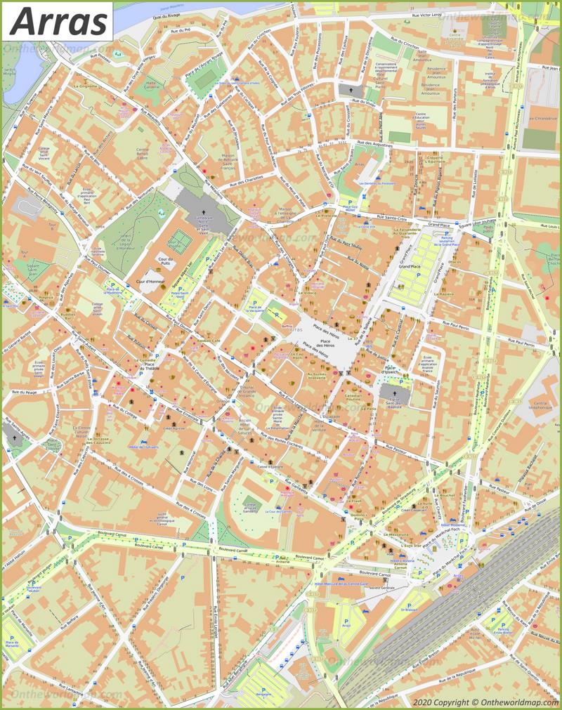 Arras City Centre Map