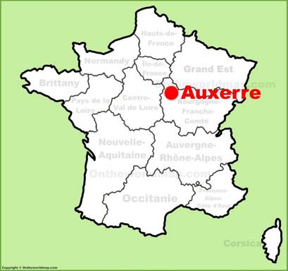 Auxerre Location Map
