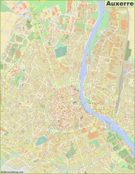 Detailed Map of Auxerre