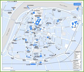 Avignon travel map