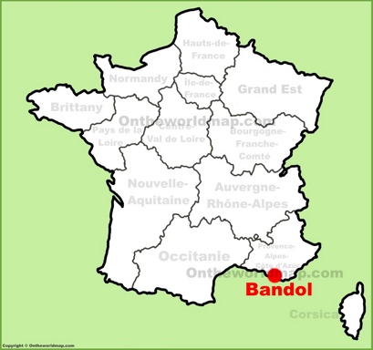 Bandol Location Map