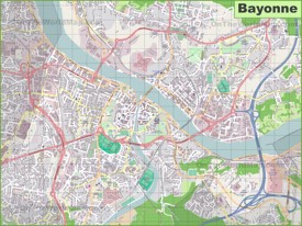 Large detailed map of Bayonne