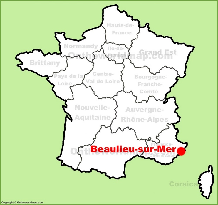 Beaulieu-sur-Mer location on the France map