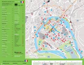 Besançon sightseeing map
