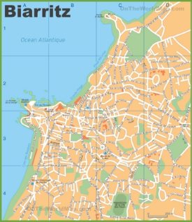 Biarritz streets map