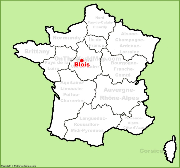 Blois location on the France map