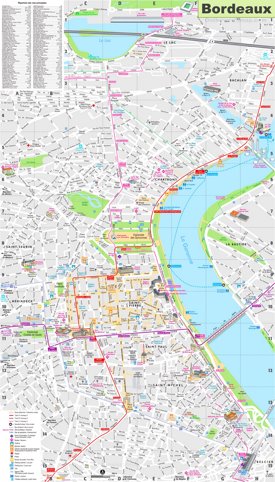Bordeaux sightseeing map